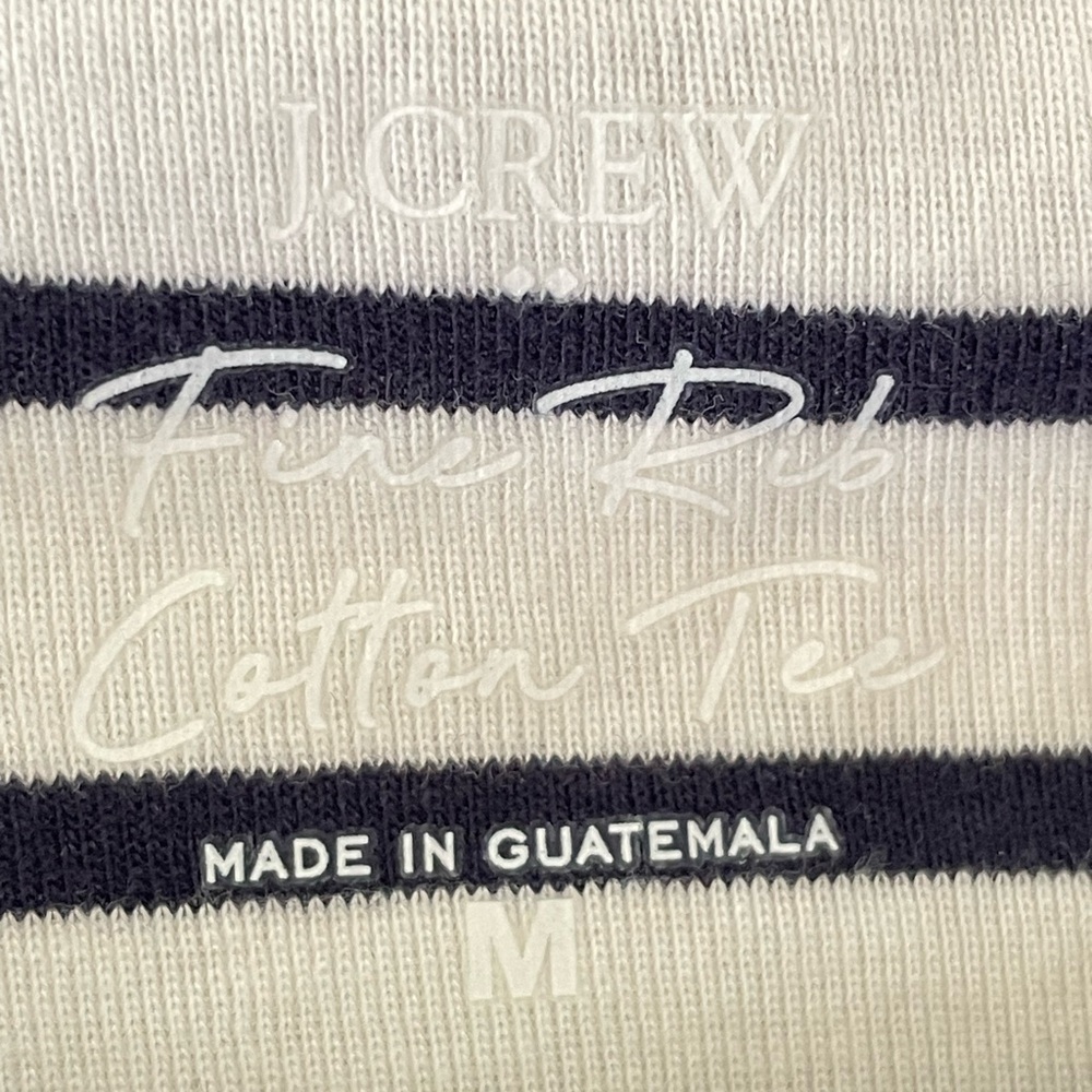 J. Crew Navy Striped Short Sleeve Tee - Picture 3 of 6
